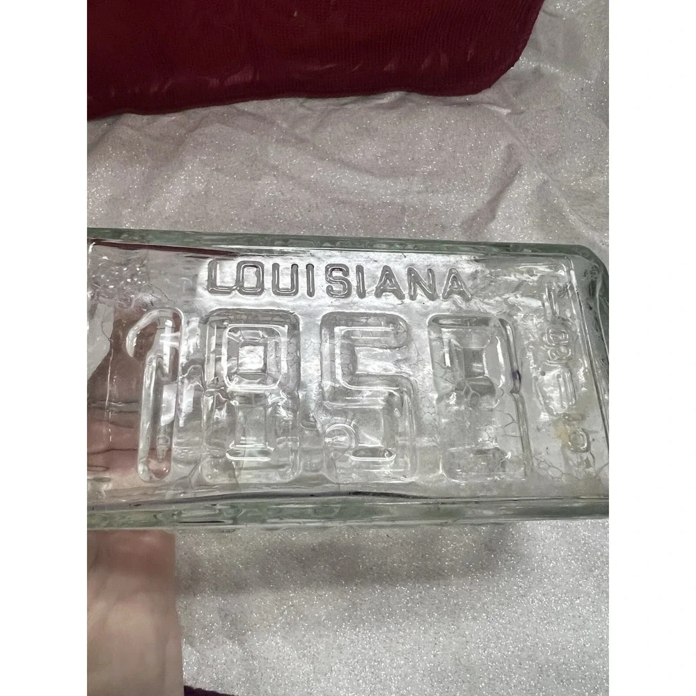 Walkers Deluxe Bourbon Decanter‎  License Plate VTG 70s  AL, LA, IOWA, NJ (1515)